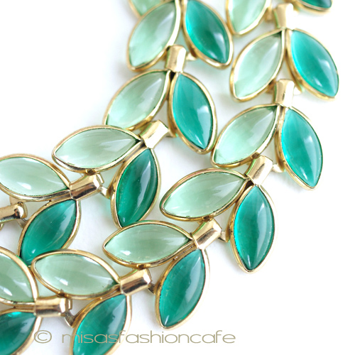 （画像用） Ｔｒｉｆａｒｉ　 トリファリ ガラスの葉　ネックレス