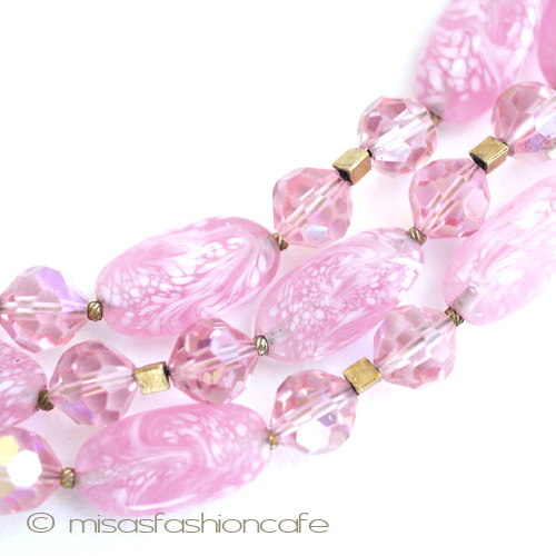 （画像用） Ｔｒｉｆａｒｉ　 トリファリ アートガラス３連ネックレス