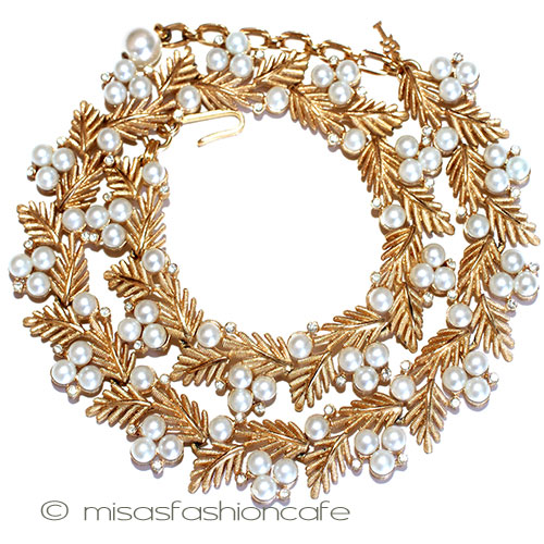 （画像用） Trifari　 トリファリ パール松　ネックレス