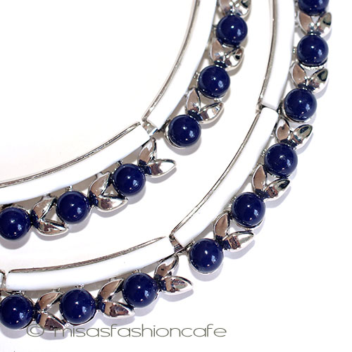 （画像用） Ｔｒｉｆａｒｉ　 トリファリ Navy＆Whiteネックレス