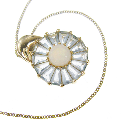 （画像用） オパール＆アクアマリン ネックレス