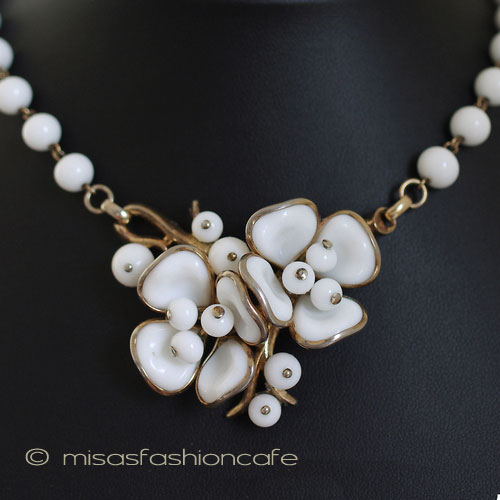 （画像用） クラウントリファリ Trifari 花ネックレス