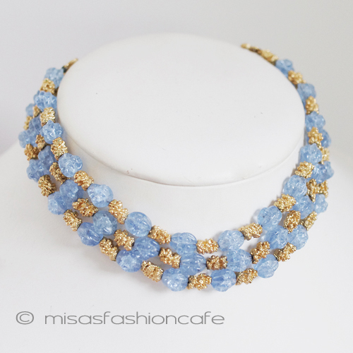 （画像用） Trifari　トリファリ 　アートグラス　ネックレス