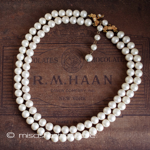 （画像用） グラスパール2連ネックレス