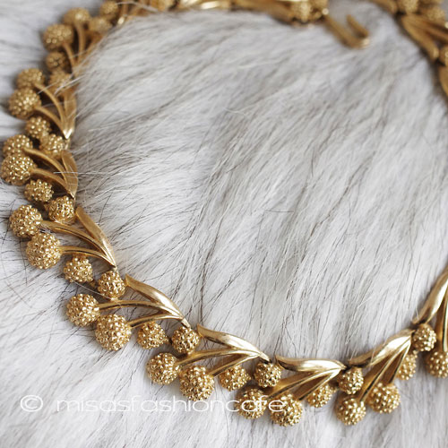 （画像用） Trifari トリファリ たんぽぽ ネックレス