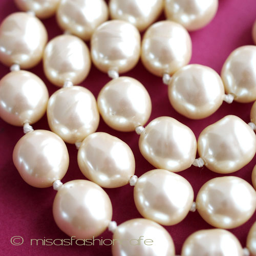 （画像用） Carolee刻印ネックレス バロックパール　２連