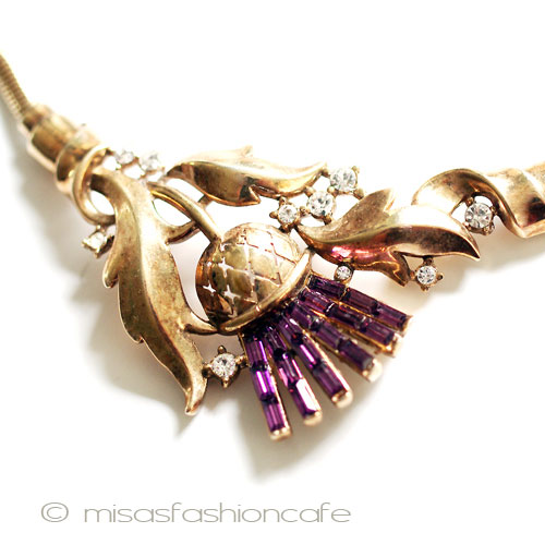 （画像用） Trifari　トリファリ 希少 アザミの花　ネックレス