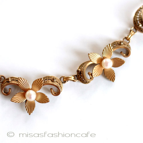 （画像用） VanDell刻印ネックレス 本真珠12Kgf フラワー