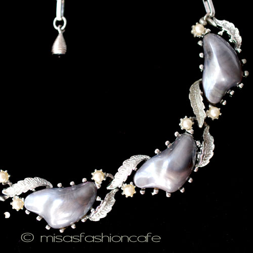 （画像用） ＣＯＲＯ　ネックレス バロックパール　銀葉