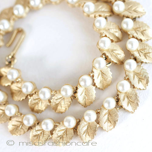 （画像用） Ｔｒｉｆａｒｉ　 トリファリ パール金葉ネックレス