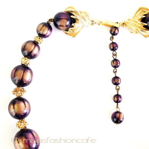 （画像用） Trifari　トリファリ パープル　ネックレス