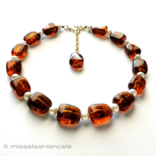 （画像用） Trifari　 トリファリ べっ甲＆パール