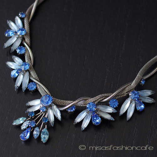 （画像用） ブルーガラスネックレス