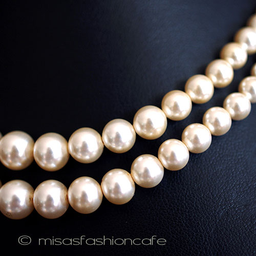 （画像用） 英国製　アンティーク パール２連　ネックレス