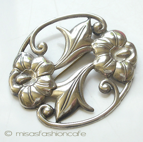 （画像用） Sterling Silver 銀製 　アサガオ・朝顔の花