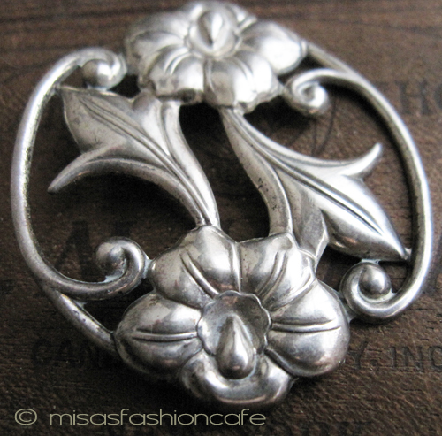 （画像用） Sterling Silver 銀製 　アサガオ・朝顔の花