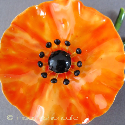 （画像用） Original By Robert　 ポピーの花ブローチ