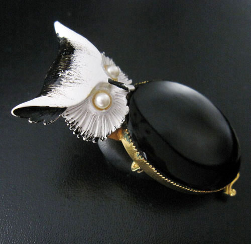 （画像用） Original By Robert ふくろう　ブローチ