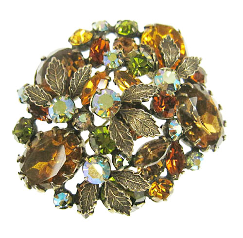 （画像用） Regencyリージェンシー 豪華アートガラスブローチ