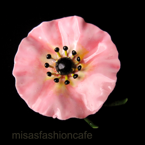 （画像用） Original By Robert ポピーの花　ブローチ