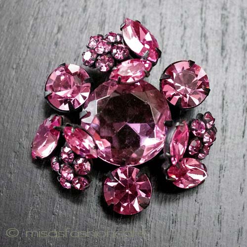 （画像用） Regencyリージェンシー クリスタル花ブローチ