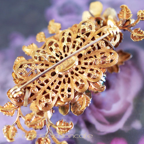 （画像用） Regency　リージェンシー バロックパール花ブローチ