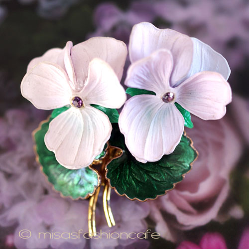 （画像用） パンジー・すみれ　花ブローチ