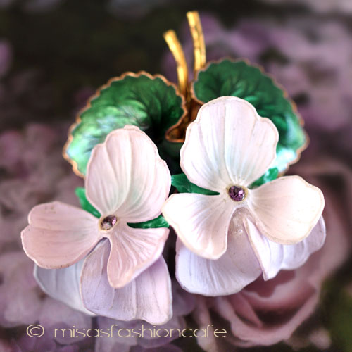 （画像用） パンジー・すみれ　花ブローチ