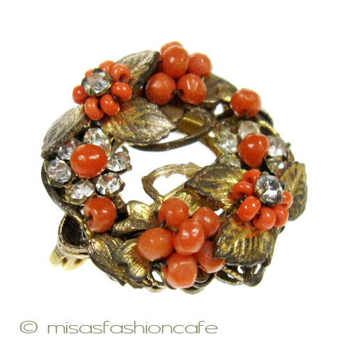 （画像用） Haskell・Robert初期 お花リース　ブローチ