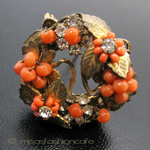 （画像用） Haskell・Robert初期 お花リース　ブローチ