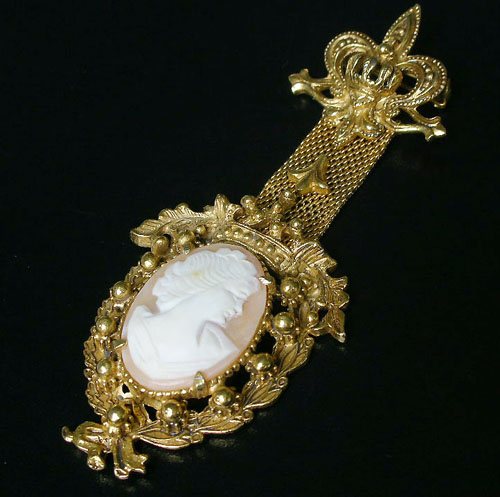 （画像用） Florenza刻印　フロレンザ シェルカメオ　ブローチ