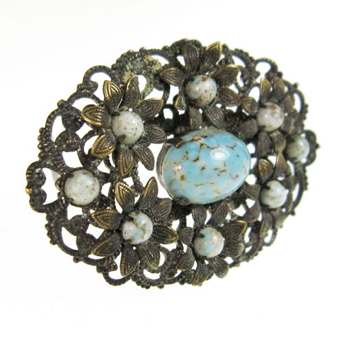 （画像用） チェコ製お花ブローチ