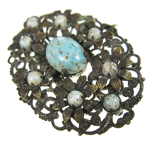 （画像用） チェコ製お花ブローチ