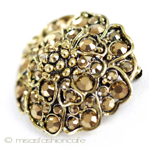 （画像用） Hollycraft　ブローチ ミラーGoldのお花