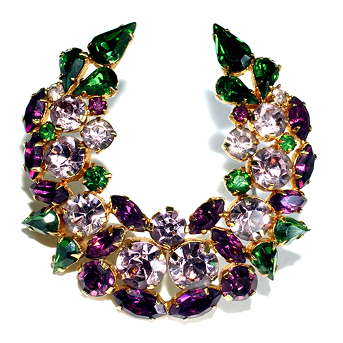 （画像用） オーストリア製ブローチ クリスタルのリース