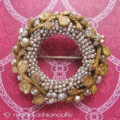 （画像用） Miriam Haskell ミリアムハスケル ブローチ