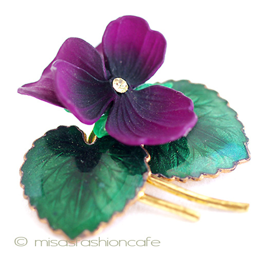 （画像用） パンジー・すみれブローチ