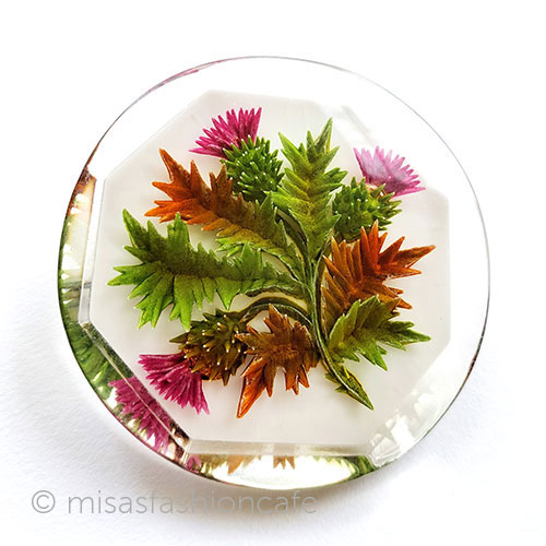 （画像用） ヴィンテージジュエリー アザミの花　ブローチ