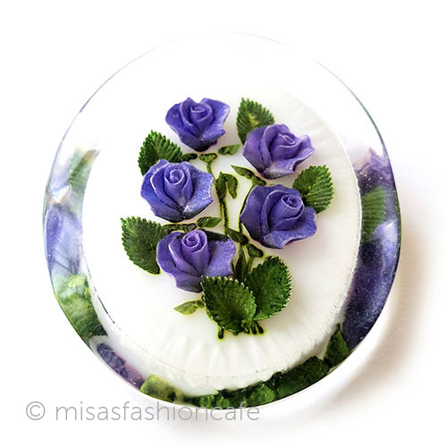 （画像用） アンティーク　ブローチ ローズのお花　ブーケ