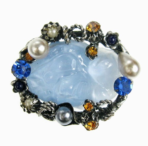 （画像用） アートガラス　ブローチ