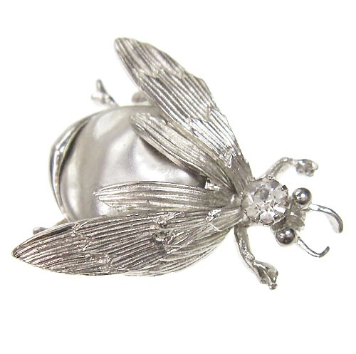 （画像用） アンティーク　 てんとう虫ブローチ