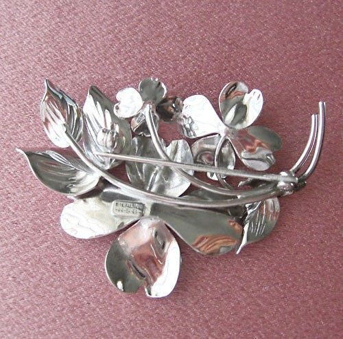 （画像用） Sterling銀製ブローチ HSBハナミズキのお花ブーケ