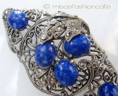 （画像用） ガラス銀葉　ブローチ