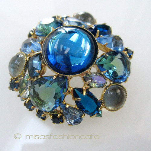 （画像用） アートグラス　ブローチ