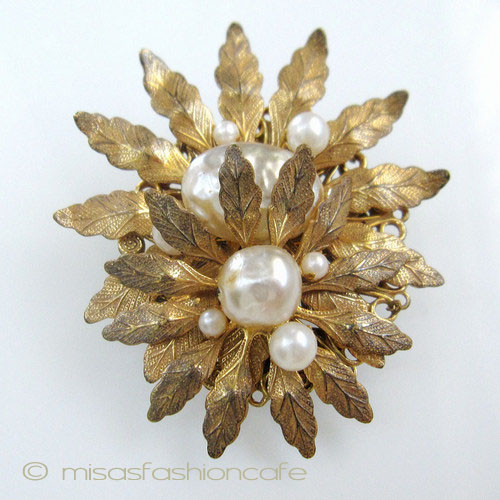 （画像用） Miriam Haskell ミリアムハスケル ブローチ