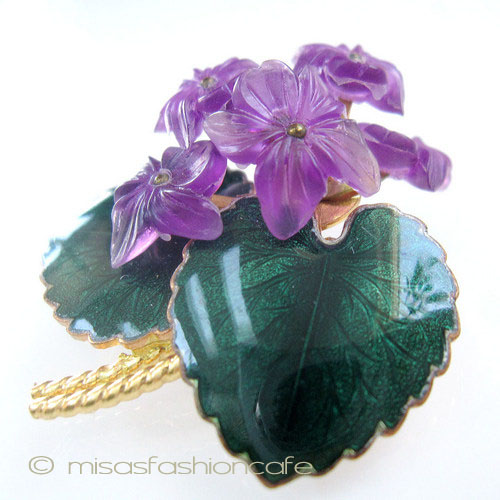 （画像用） すみれの花束　ブローチ