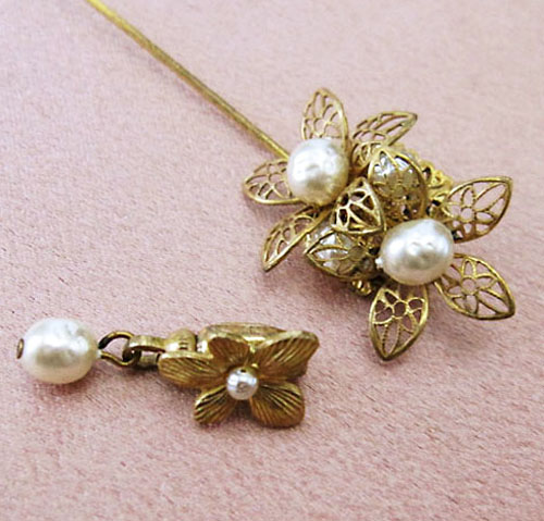 （画像用） Miriam Haskell ミリアムハスケル ブローチ