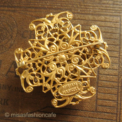 （画像用） Miriam Haskell ミリアムハスケル ブローチ