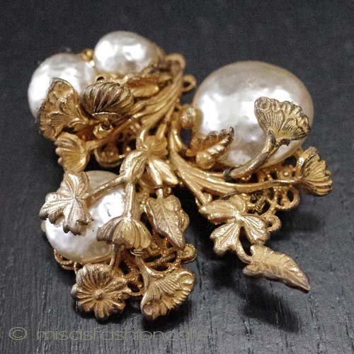 （画像用） Miriam Haskell ミリアムハスケルブローチ