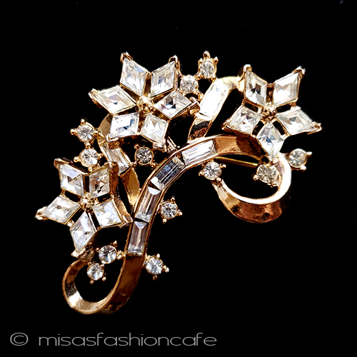 （画像用） Trifari　 トリファリ 流れ星　 ブローチ